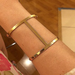 Retro gold cuff bracelet