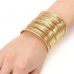 Gold multirow bracelet