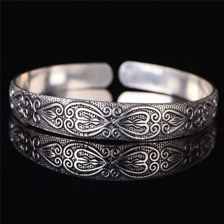 Ethnic silver cuff bracelet