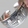 Vintage cuff bracelet with elephant design