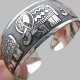 Bracelet manchette vintage avec motif éléphant