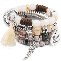 Bracelet perles bohème chic | Lot de 4 bracelets