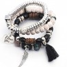 Pearl bracelet and bohemian wood Samantha