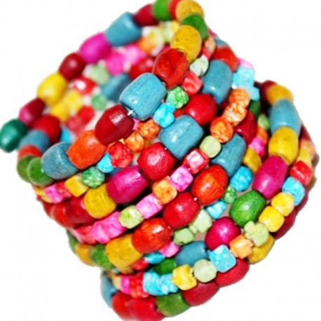 Pulsera mujer perlas multicolor