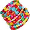 Bracelet femme perles multicolores