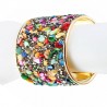 Multicolored ethnic cuff bracelet