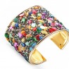 Multicolored ethnic cuff bracelet