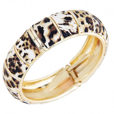 Chic leopard style cuff bracelet