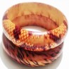 Set of 2 handmade wooden ethnic bracelets