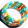 Blue & orange african bangle