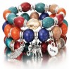 Multicolored pearl bracelet for women