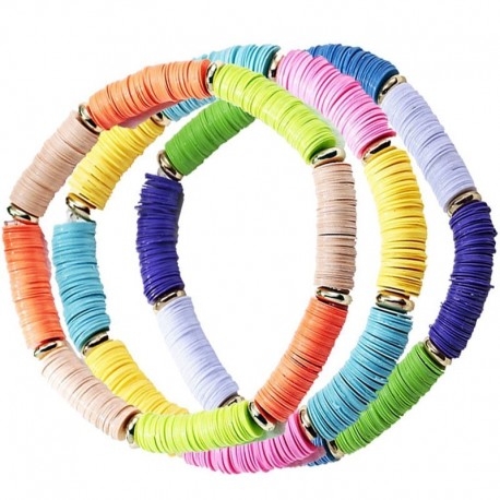 3 braccialetti da donna multicolori