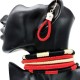 Collana rossa africana con orecchini
