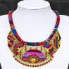 Boho-chic Multi-color ethnic necklace