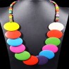 Collana etnica chic lunga multicolore