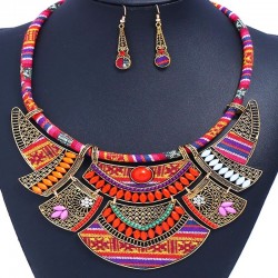 Multicolor ethnic chic bohemian necklace