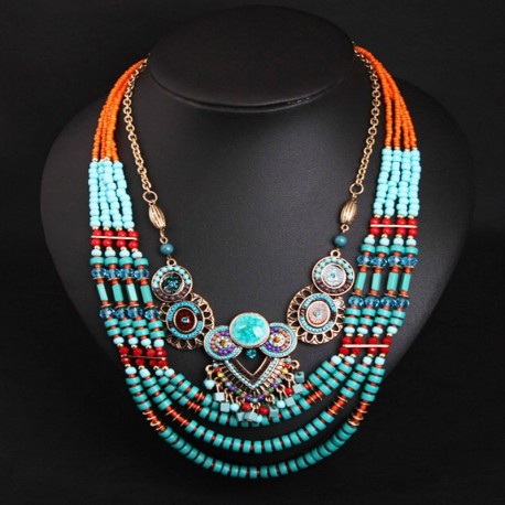 Bohemian ethnic Sarai necklace