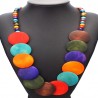 Multicolor ethnic chic necklace