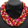 Bohemian chic red necklace