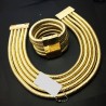 Gold necklace and bracelet set