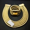 Gold necklace and bracelet set