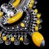 Vintage silver yellow boho-chic necklace 