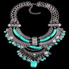 Collana blu argento vintage boho-chic