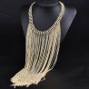 Vintage bohemian long golden necklace