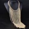 Vintage bohemian long golden necklace