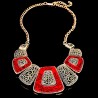 Collana etnica chic rossa e oro