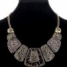 Ethnic chic black and gold necklace