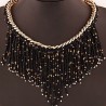 Gold and black pearl necklace