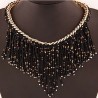 Gold and black pearl necklace