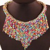 Collar de perlas multicolores (rosa, amarillo, verde, azul, púrpura)