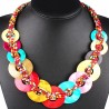 Collar étnico chic multicolor con perlas