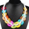 Chic collana di perle multicolori