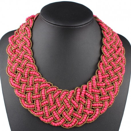 Chic pink gold perls necklace