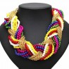 Elegant multicolored pearl necklace