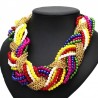 Elegante collar de cuentas multicolor