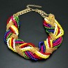 Elegante collar de cuentas multicolor