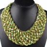 Collier chic vert et dorée