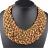 Collier chic marron multicolore