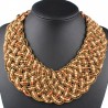 Collier chic marron multicolore