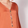 Chic orange kaftan dress