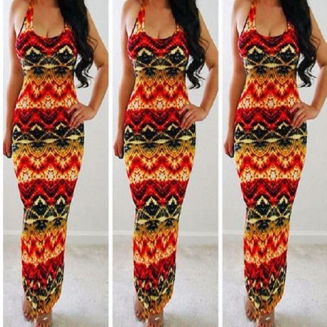 Multicolored Aztec Ethnic Tribal Dress