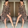 Leopard dress with long sleeves