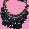  Elegant black ethnic necklace