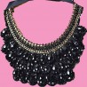  Elegant black ethnic necklace