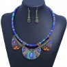 Collana etnica tribale blu