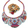 Parure bohème multicolore collier et bracelet